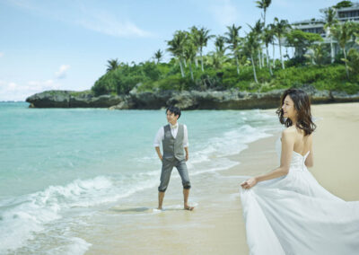 海外婚禮婚紗沖繩婚禮教堂證婚,moon beach wedding